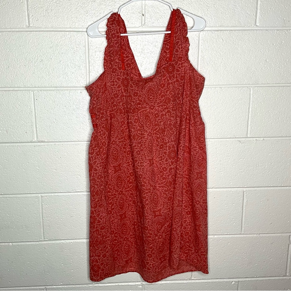 < Vintage Faded Glory Red Floral Tank Dress > - Picture 4 of 4